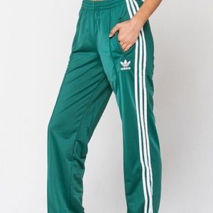 adidas Teal Joggers with Triple White Stripes